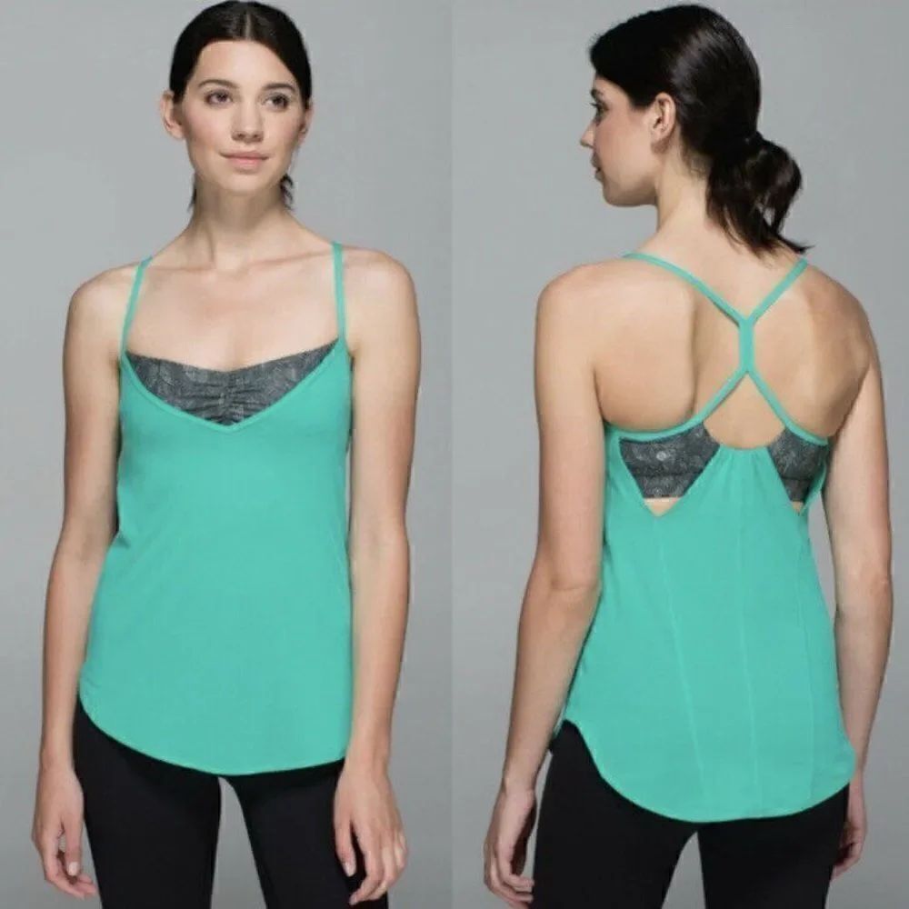 LululemonāRollāOutĀ TankāBaliāBreezeāGatorāGreen